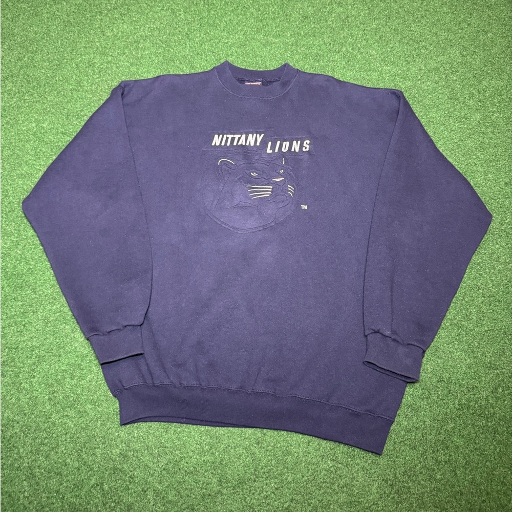Penn State Vintage Crewneck College XL 24x29 Blue Sweatshirt Y2K Nittany Lion